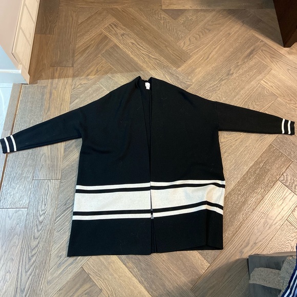 NVLT black & white cardigan, size small. - Picture 2 of 2